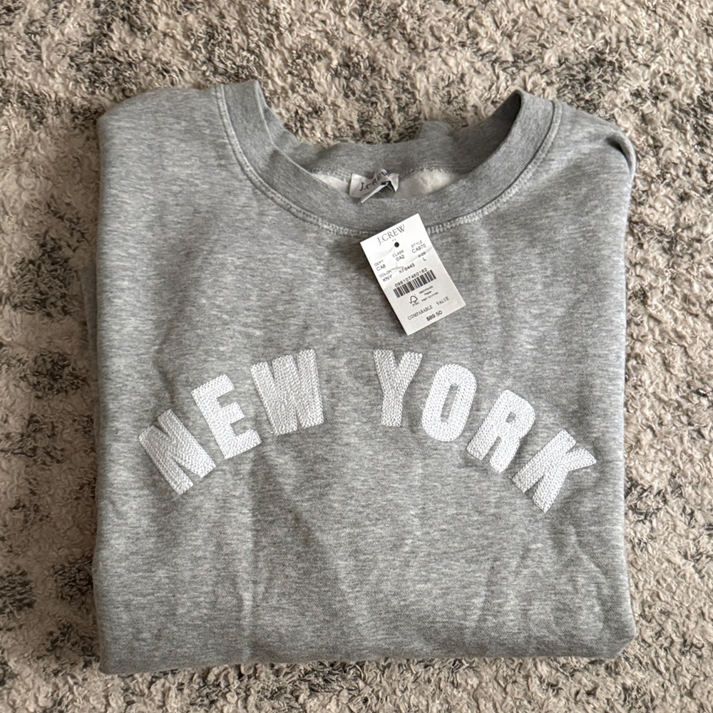 J. Crew Factory Gray 'New York' Sweatshirt